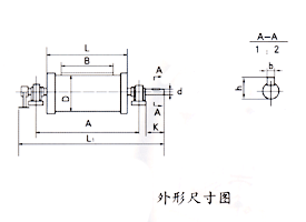 CTZ中場強永磁滾筒外形尺寸圖